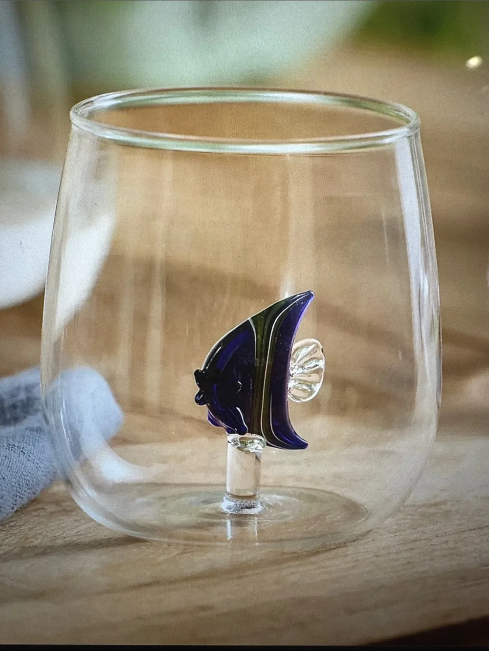 Anthropologie Angelfish Glass Tumbler